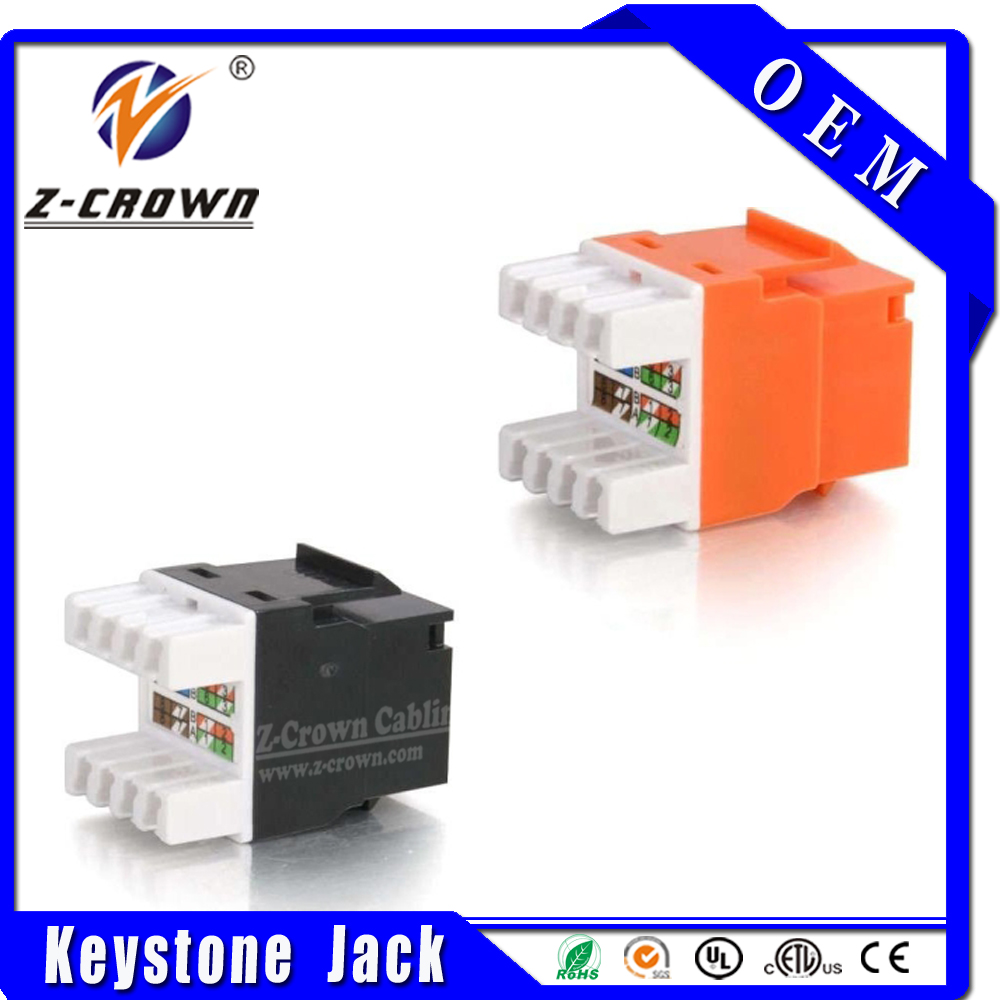 Cat5e UTP 180°Keystone Jack